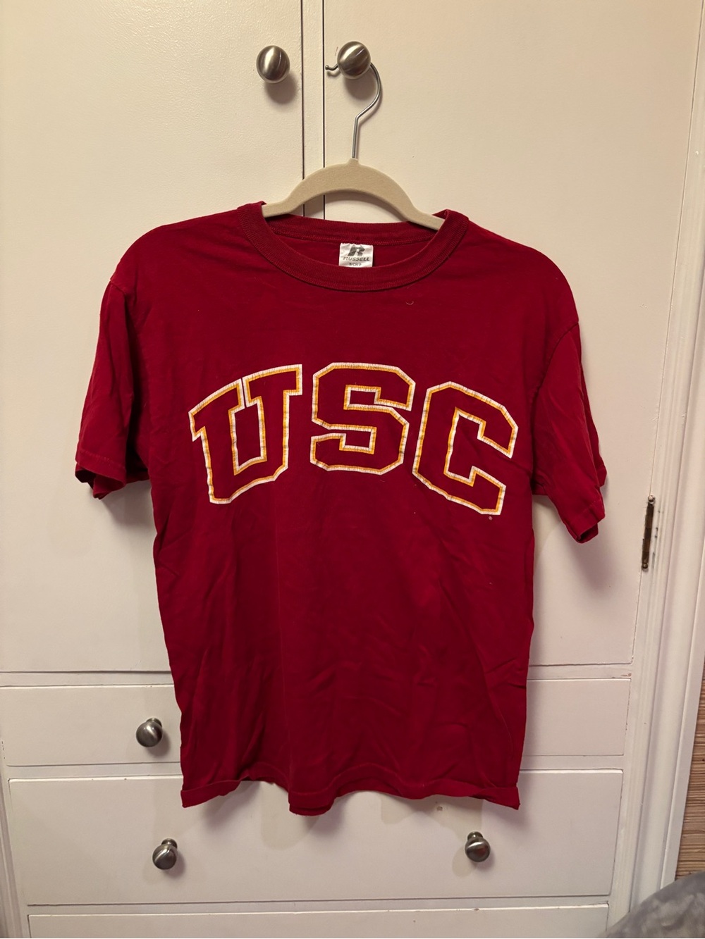 Russell USC Cardinal Red College Tee